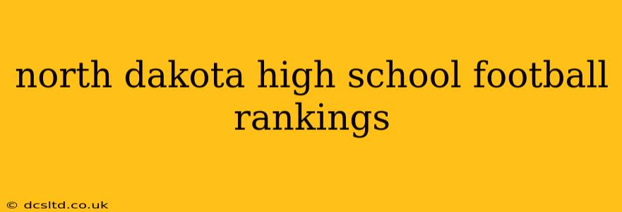 north dakota high school football rankings