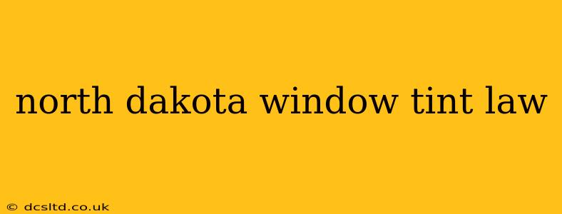 north dakota window tint law