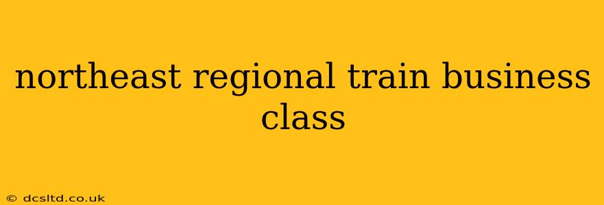 northeast regional train business class