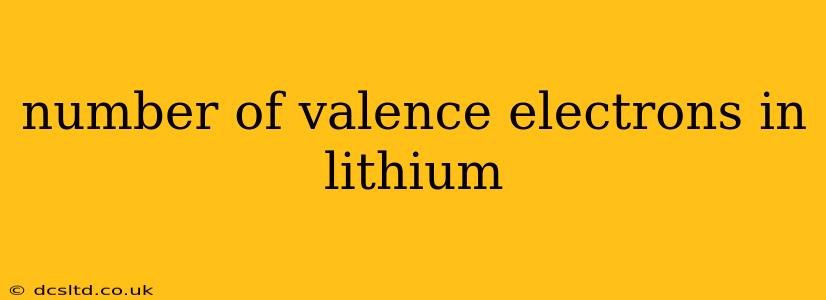 number of valence electrons in lithium