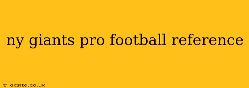 ny giants pro football reference
