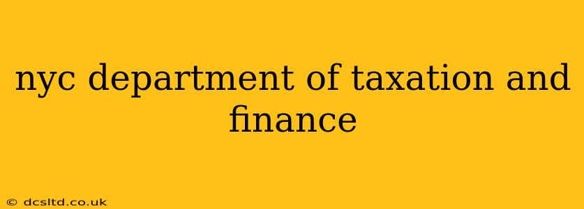 nyc department of taxation and finance