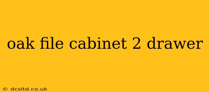 oak file cabinet 2 drawer