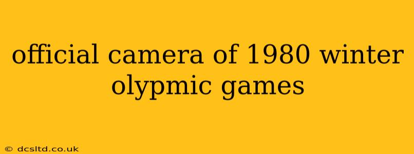 official camera of 1980 winter olypmic games