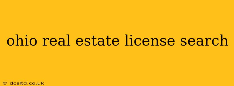 ohio real estate license search