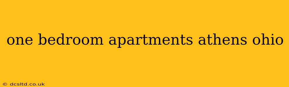 one bedroom apartments athens ohio