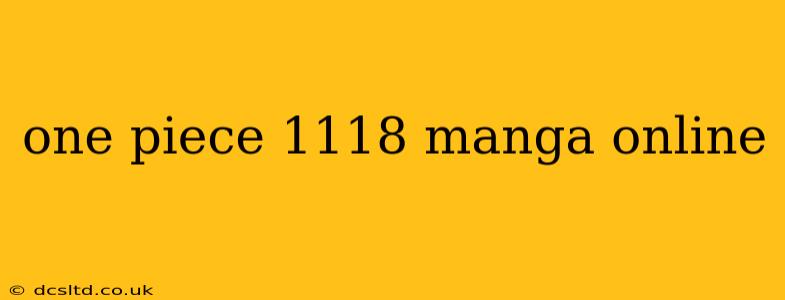 one piece 1118 manga online
