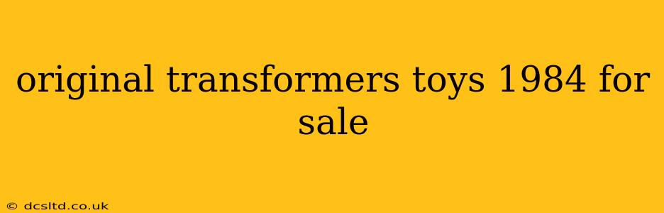original transformers toys 1984 for sale