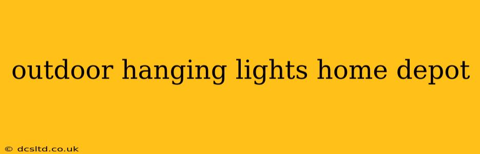 outdoor hanging lights home depot