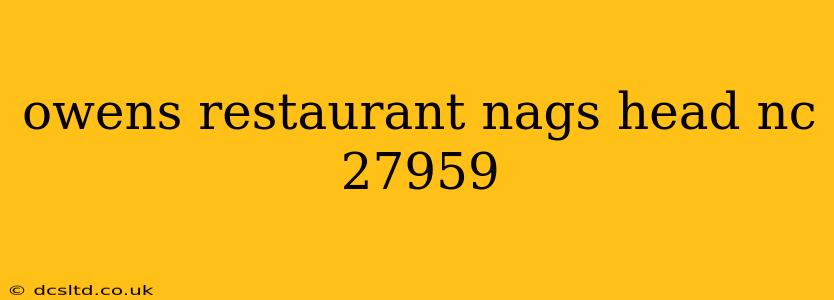 owens restaurant nags head nc 27959