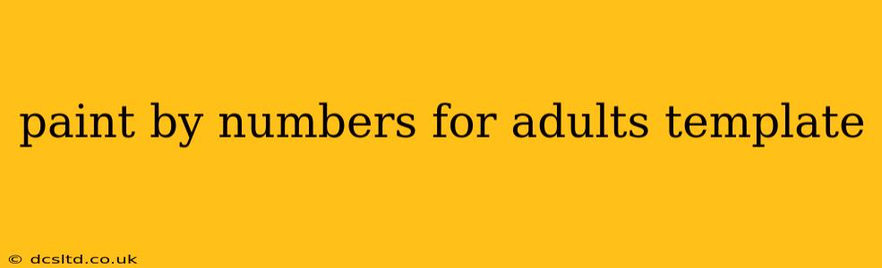 paint by numbers for adults template
