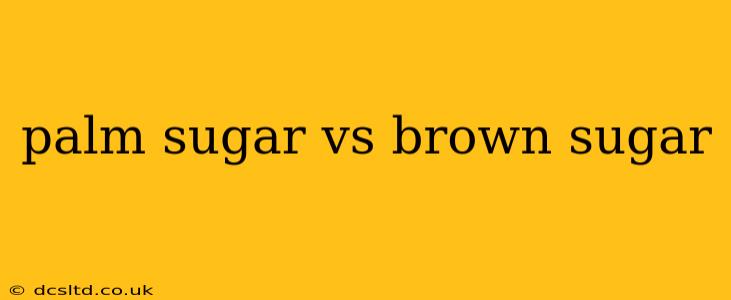 palm sugar vs brown sugar