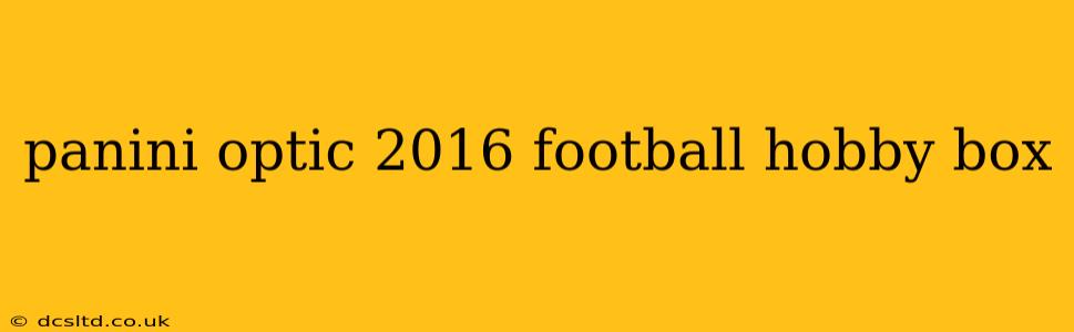 panini optic 2016 football hobby box