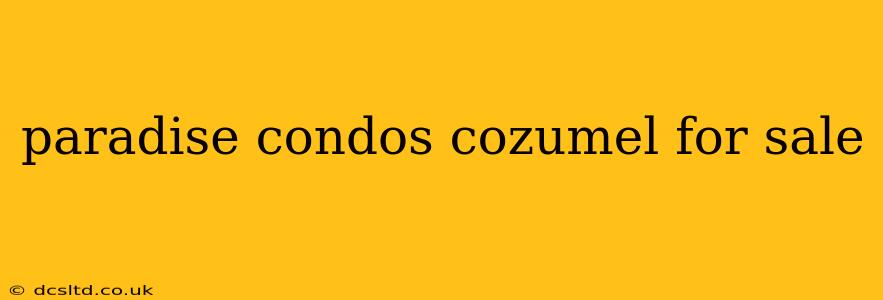 paradise condos cozumel for sale