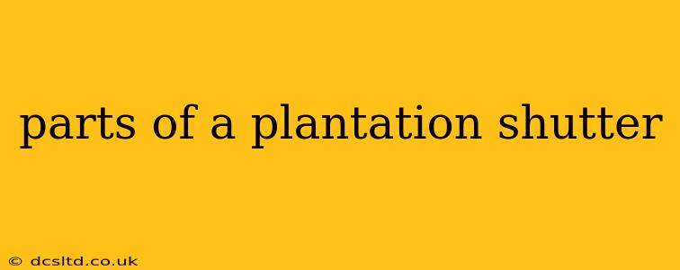 parts of a plantation shutter