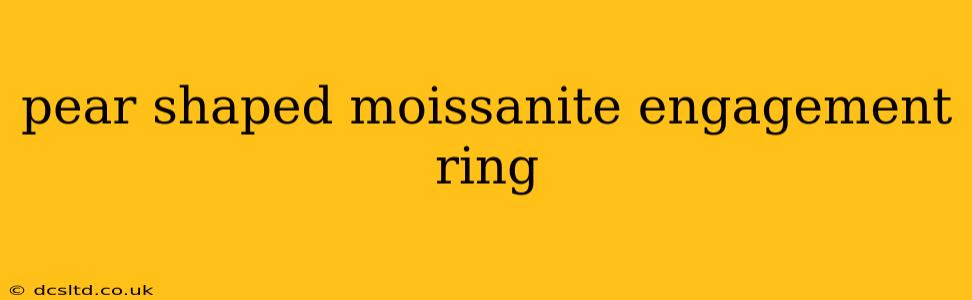 pear shaped moissanite engagement ring