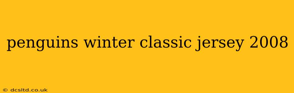 penguins winter classic jersey 2008