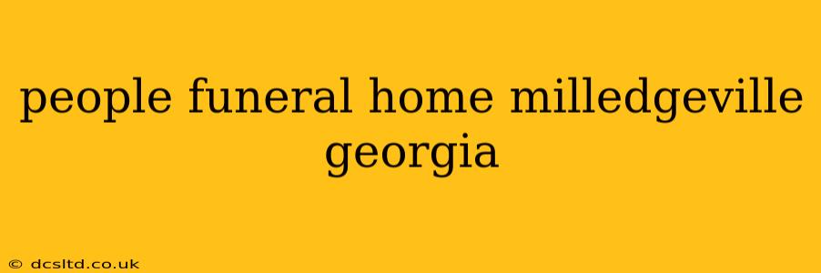 people funeral home milledgeville georgia