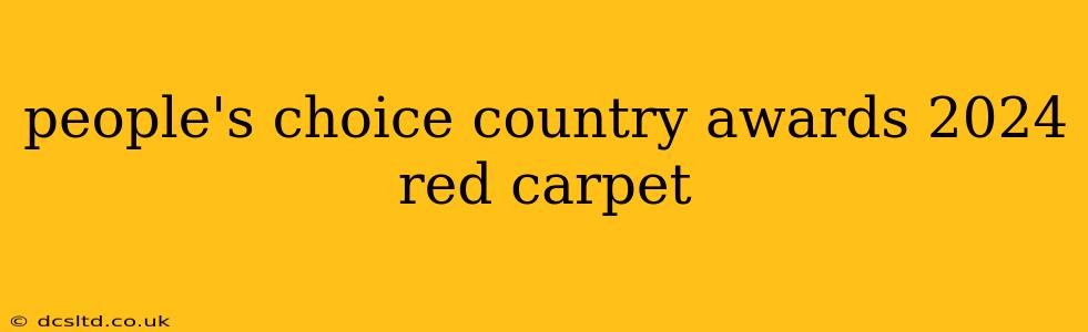 people's choice country awards 2024 red carpet