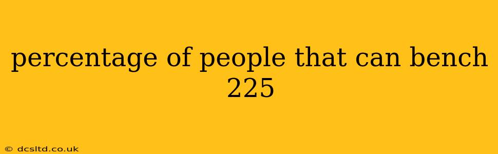 percentage of people that can bench 225
