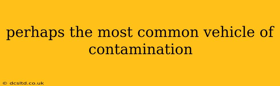 perhaps the most common vehicle of contamination