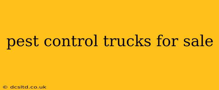 pest control trucks for sale