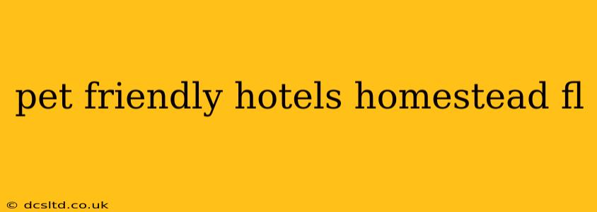 pet friendly hotels homestead fl