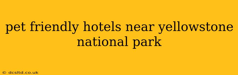 pet friendly hotels near yellowstone national park