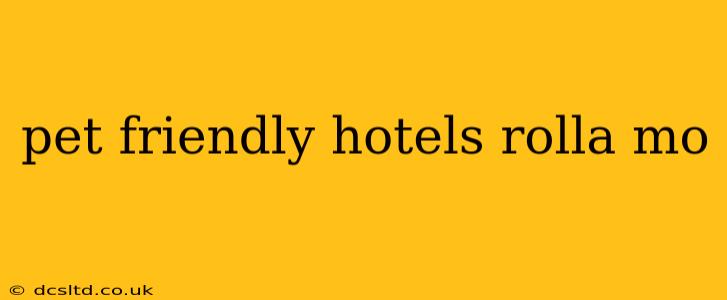 pet friendly hotels rolla mo
