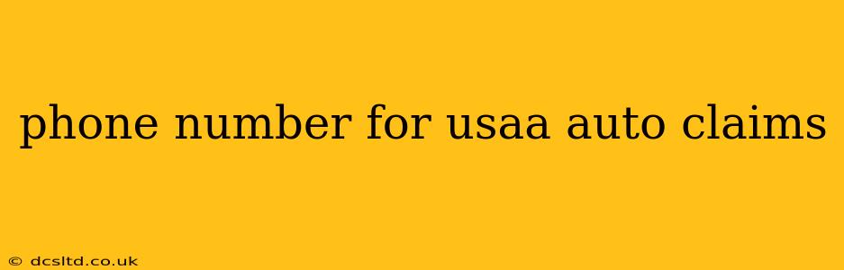 phone number for usaa auto claims