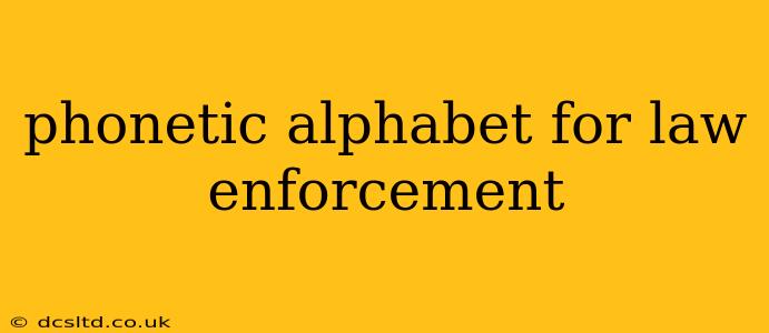 phonetic alphabet for law enforcement