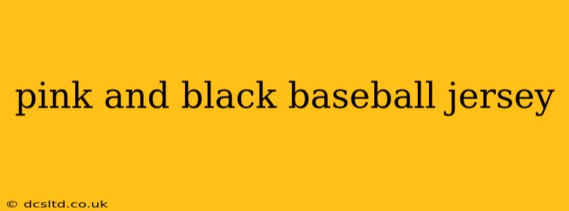 pink and black baseball jersey