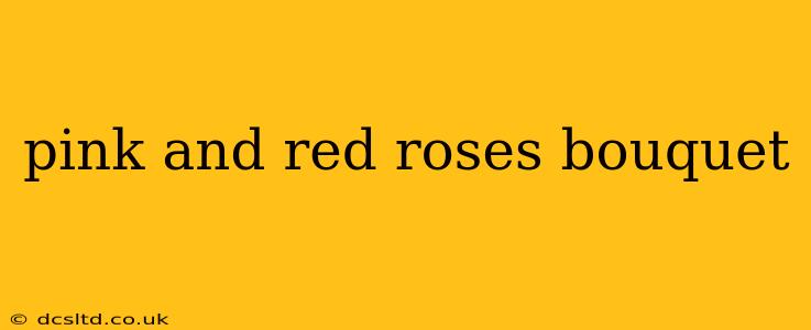 pink and red roses bouquet