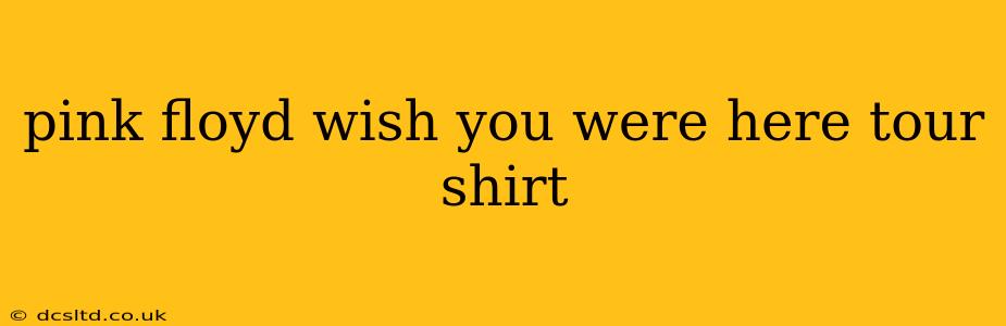 pink floyd wish you were here tour shirt