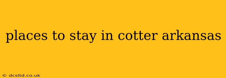 places to stay in cotter arkansas