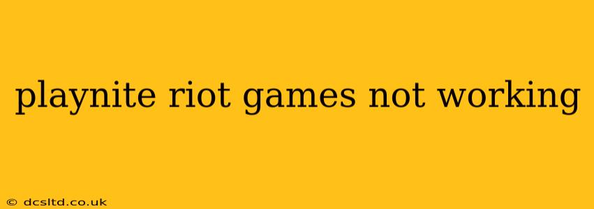 playnite riot games not working