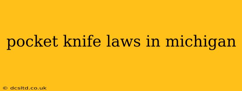 pocket knife laws in michigan