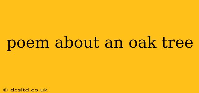 poem about an oak tree