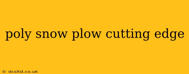 poly snow plow cutting edge