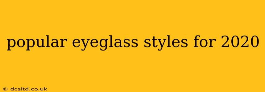 popular eyeglass styles for 2020