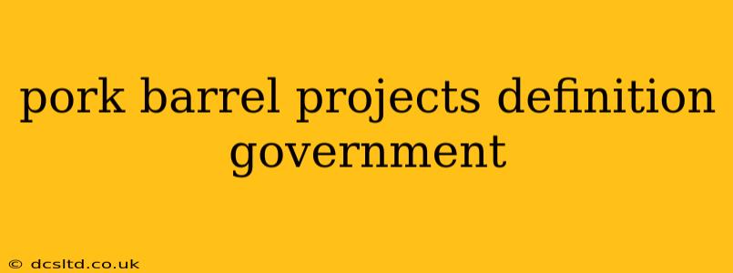 pork barrel projects definition government
