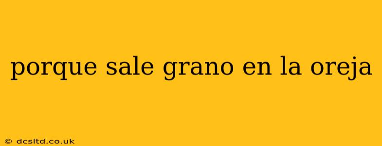 porque sale grano en la oreja