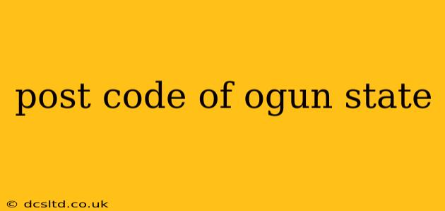 post code of ogun state