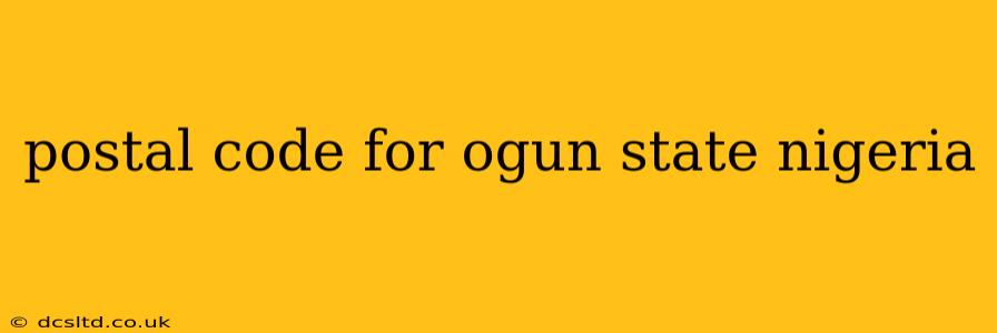 postal code for ogun state nigeria