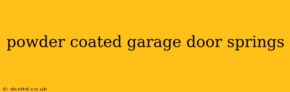 powder coated garage door springs