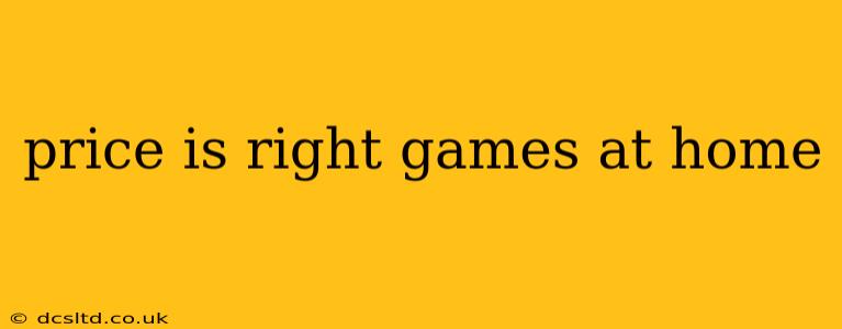 price is right games at home