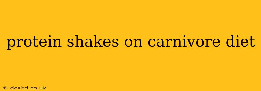 protein shakes on carnivore diet