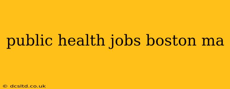 public health jobs boston ma