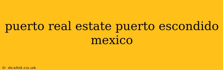 puerto real estate puerto escondido mexico