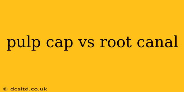 pulp cap vs root canal